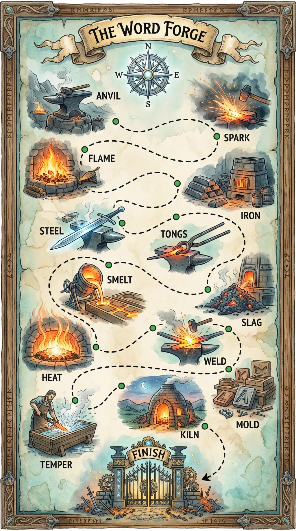 The Word Forge map