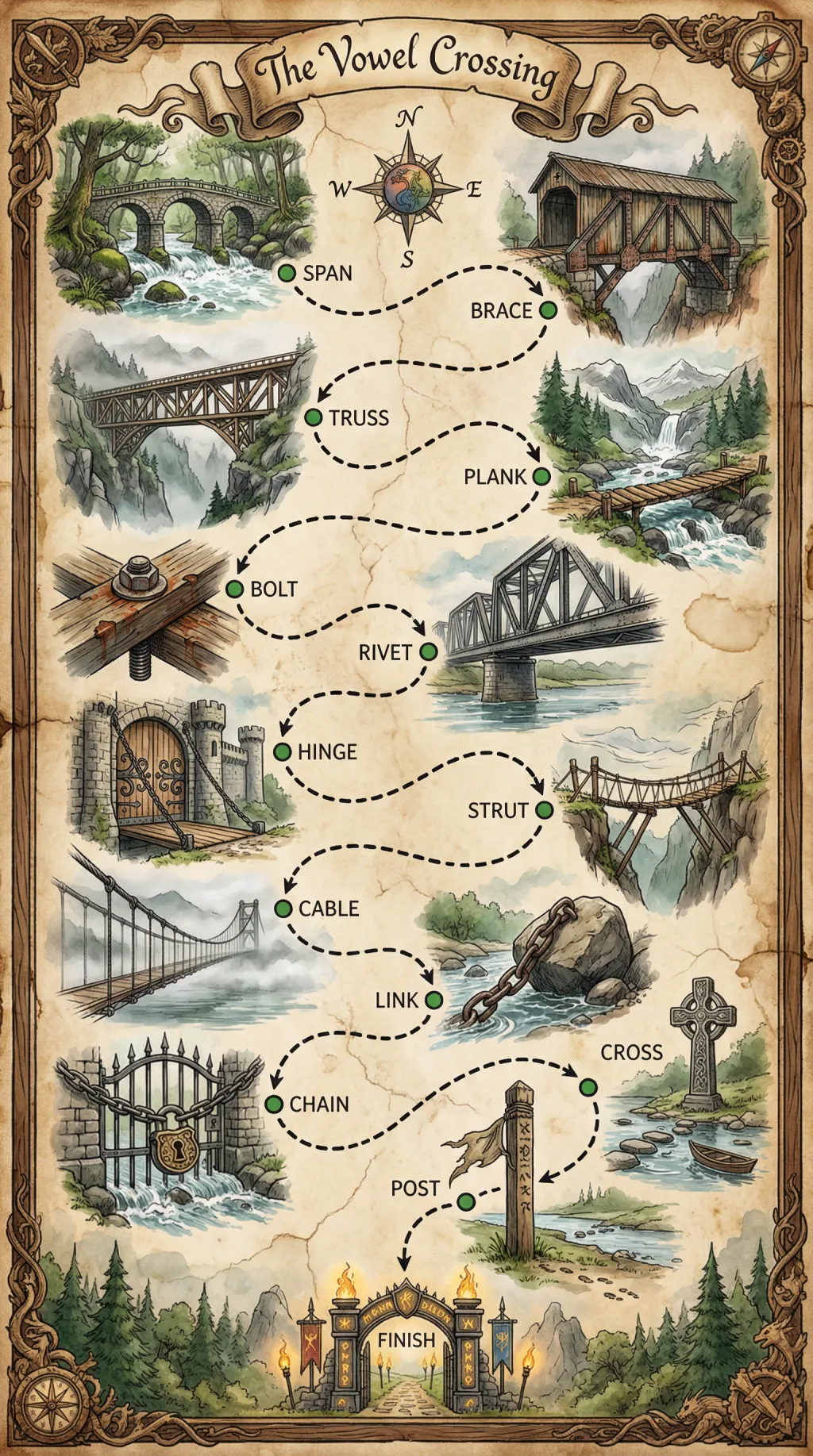 The Vowel Crossing map