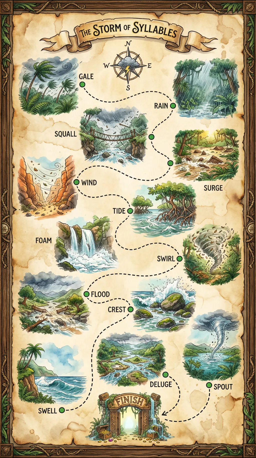 The Storm of Syllables map