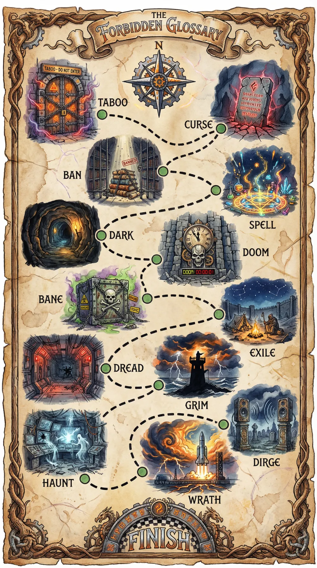 The Forbidden Glossary map